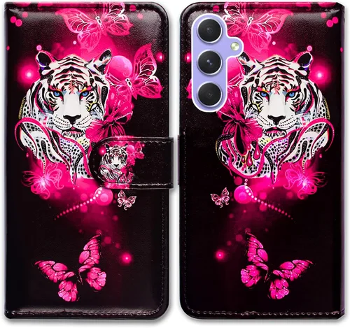 Miniatura 31 de Bcov Funda para Galaxy A54, diseño de pájaro negro y verde con tapa para teléfono con ranura para tarjeta y soporte para Samsung Galaxy A54 5G