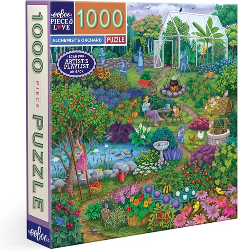 Miniatura 17 de eeBoo: Piece and Love Alchemist Cabinet - Rompecabezas cuadrado de 1000 piezas, rompecabezas para adultos y familias, incluye piezas brillantes