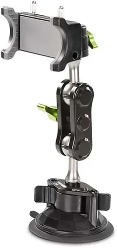 Brazo universal de cabeza esférica para teléfono, soporte ajustable para teléfono móvil de automóvil para viajes al aire libre, soporte de ventosa