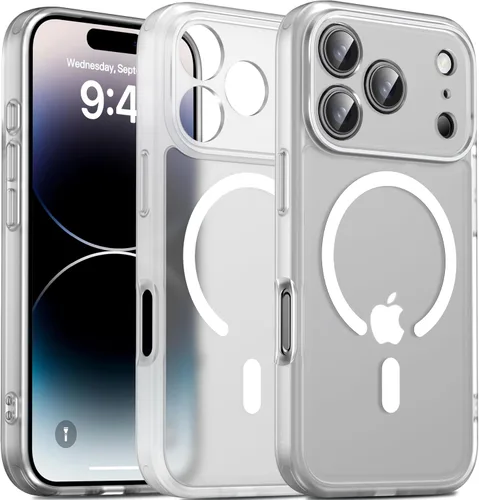 Miniatura 30 de Oterkin Funda magnética para Samsung Galaxy S24 Ultra mate, funda para teléfono S24 Ultra compatible con MagSafe, esmerilada, translúcida, a prueba