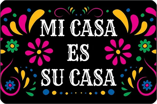 Cartel de hojalata divertido ES Mi Casa ES Su Casa Welcome Home Sweet Love Pub novedoso Coffee Bar Club Wall Poster Yard Garden Farm Man Cave Bar