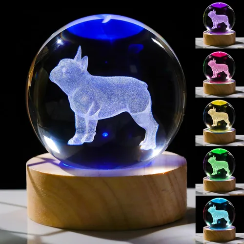 Miniatura 12 de Regalos de ajolote 3D para mujer, bola de cristal de 2.362 in, figuras de ajolote, decoración de animales de cristal, artículos de animales