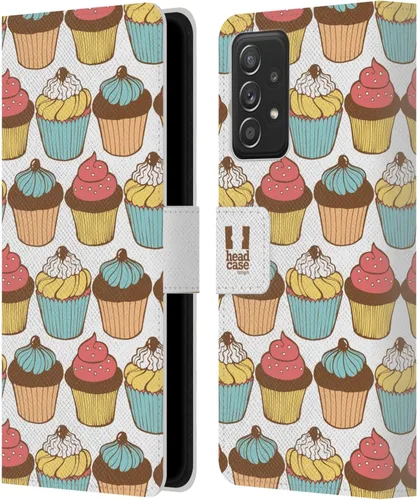 Miniatura 9 de Head Case Designs Assortment Cupcakes Happiness Leather Wallet Case Compatible with Samsung Galaxy A53 5G (2022)