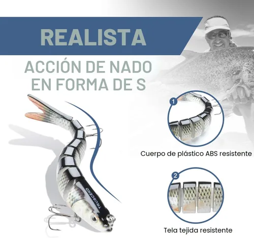 Miniatura 3 de TRUSCEND Swimmax - Señuelos de pesca realistas para agua salada y agua dulce, para trucha lucioperca, lucio, salmón azul, cebo, pesca de lubina