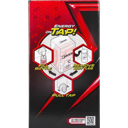 Miniatura 5 de XMODE Extra Strength Energy Shots on Tap - Sabor a bomba de cereza, sin azúcar, 150 mg de cafeína por oz, B12, 100 porciones (1 onza), dispensador