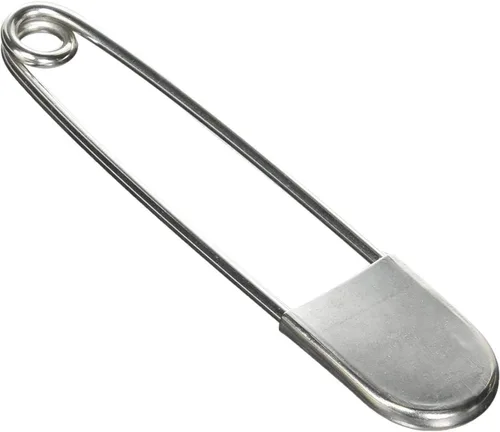 Coitak Alfileres de seguridad grandes, 5 pulgadas, 10 unidades de acero inoxidable, color plateado, enorme y fuerte, XL, pasadores de lavandería