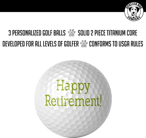 Miniatura 4 de Spotted Dog Company Paquete de 3 pelotas de golf Nitro personalizadas, imprime tu texto aquí, regalos de golf para hombres, accesorios fotográficos