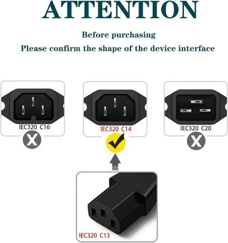 Miniatura 2 de Cable de alimentación de 6 pies compatible con olla instantánea, olla a presión eléctrica, olla arrocera, máquina de leche de soja, microondas