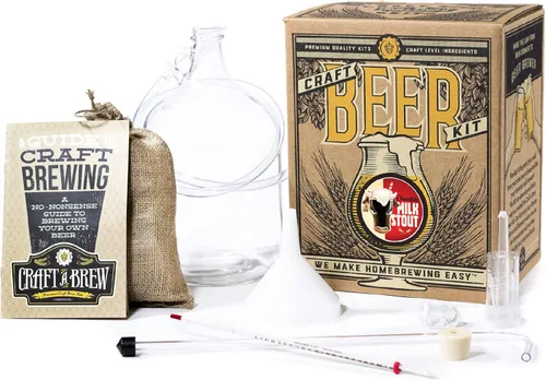 Craft A Brew - Chocolate Milk Stout - Kit para hacer cerveza - Haz tu propia cerveza artesanal - Equipo completo y suministros - Kit de inicio para