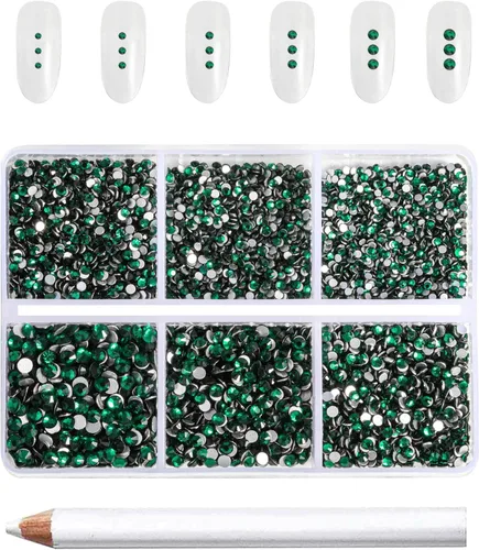 Miniatura 17 de Beadsland 7200 piezas de diamantes de imitación con parte trasera plana, gemas de cristal AB para uñas diamantes de imitación de cristal redondos