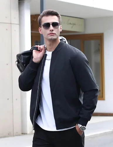 Miniatura 3 de TACVASEN Chaquetas bomber para hombre, casual, otoño, invierno, cálidas, cortavientos, cremallera completa, resistente al viento, abrigos