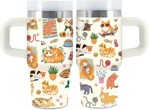 Miniatura 16 de Vaso de 405 ml para niños con alfabeto de animales con asa, popote y tapa, vaso aislado de acero inoxidable, cosas con letras del abecedario