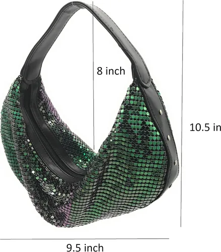 Miniatura 3 de Bolso de mano para mujer, de malla metálica, para fiesta de cócteles, bailes, bodas, banquetes