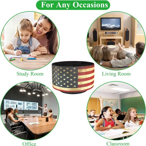 Miniatura 8 de Organizador Redondo de Cuero para Suministros de Arte, Soporte para Control Remoto, Rotación de 360 Grados, Soporte Multifuncional para Lápices