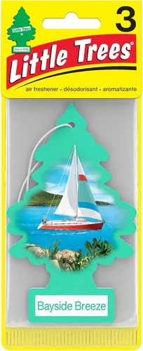 Miniatura 2 de Little Trees Ambientador colgante de cartón para automóvil, hogar y oficina, Bayside Breeze (paquete de 6)