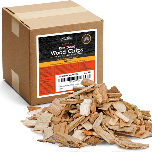 Miniatura 13 de Camerons Trozos gruesos de madera de nuez pecán 100% natural para ahumador - Caja de 420 Pulg. cúbicas, aproximadamente 5 libras - Hojuelas secas al