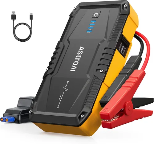 Miniatura 10 de AstroAI S8 Ultra 4000A arrancador de coche, caja de salto hasta todos los motores de gasolina y diésel de 12L, banco de energía portátil de 12 V