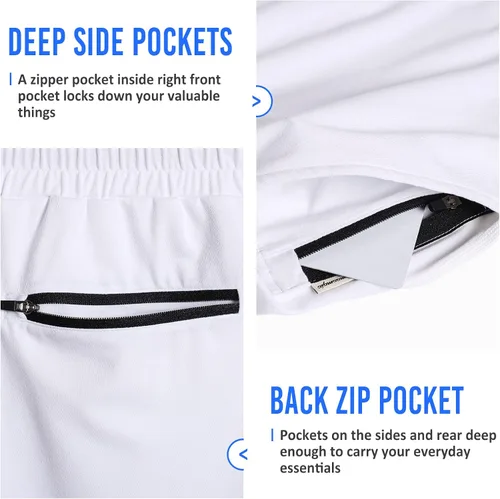 Miniatura 4 de maamgic Pantalones cortos de entrenamiento para hombre de 5 pulgadas, suaves, elásticos, para correr, gimnasio, atléticos, con bolsillos