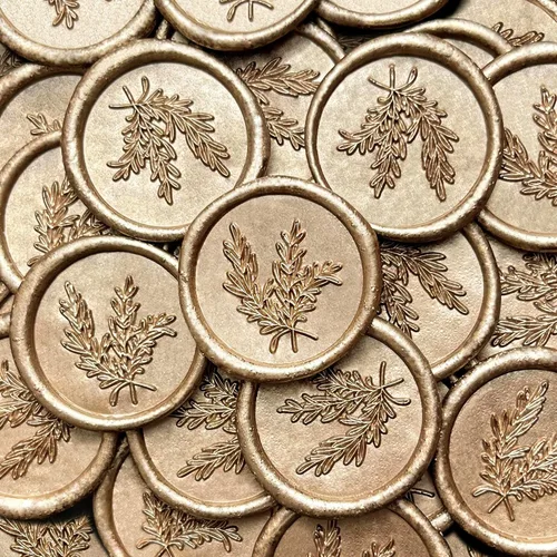 25 calcomanías para sellos de cera, hechas a mano, autoadhesivas, para invitaciones de bodas, sobres, envoltura de regalo, Navidad (estilo romero,