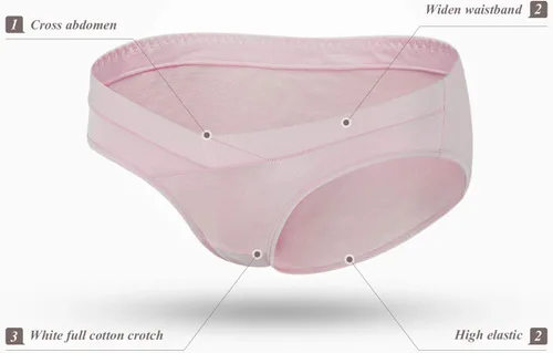 Miniatura 2 de INNERSY Bragas de maternidad de algodón para mujer, talla grande, ropa interior de embarazo multipack
