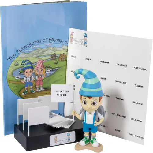 Miniatura 11 de Gnomo de viaje macho adulto Mini figura de gnomos con soporte AirTag integrado Compañero de viaje de aventura para viajes por carretera