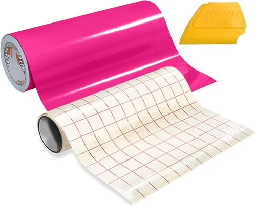 Miniatura 10 de ORACAL 651 Vinilo adhesivo de alto brillo para manualidades, rollo de 15 x 1 pie con rollo de papel de transferencia de 12 x 24 pulgadas y escobilla
