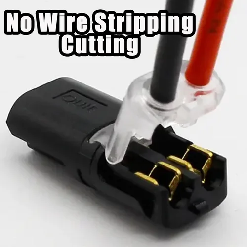 Miniatura 5 de Conector a presión de doble cable con hebilla de bloqueo, Conector enchufable de dos hilos estanco con hebilla de cierre (20PCS)