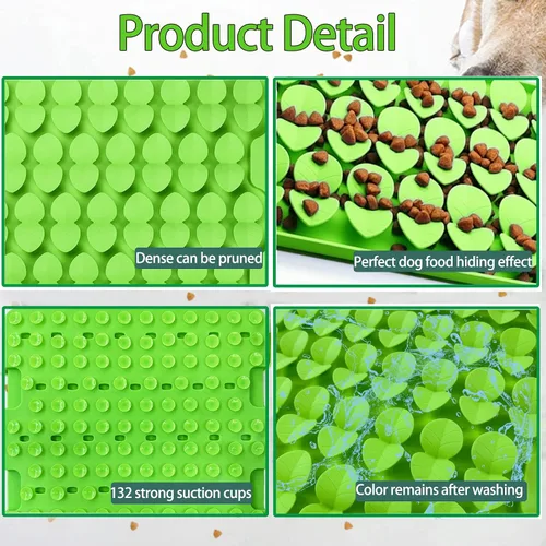 Miniatura 8 de Alfombrilla de Olfateo de Silicona Grande para Perros Pequeños, Medianos y Grandes para Comer Más Lento, Tapete Alimentador Lento para Lamer