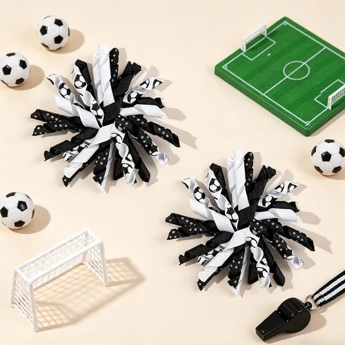 Miniatura 5 de Pinzas para el pelo de fútbol 2026, accesorios para el cabello para niños y niñas, jugadores, equipo escolar, accesorios de fiesta de fútbol, 4