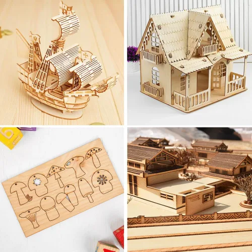 Miniatura 4 de DIYDEC Paquete de 12 hojas de madera de tilo de 12 x 8 x 1/13 pulgadas, hojas finas de madera contrachapada sin terminar, láminas de balsa