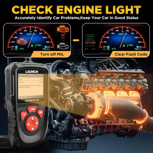 Miniatura 3 de LAUNCH Escáner Profesional OBD2 Herramienta de Diagnóstico CR3008 Plus, I/M de Una Tecla, Lector de Códigos con Actualización de por Vida, Lector