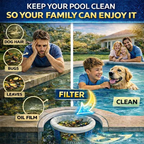 Miniatura 7 de Calcetines de skimmer de piscina Sukh - 40 piezas de calcetines de piscina para skimmer, filtro de limpieza que limpia los desechos y las hojas