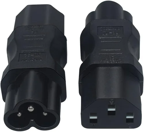 Miniatura 3 de Adaptador de corriente de CA IEC320 C6 a C13, convertidor de conversión de enchufe C6 de 3 pines a C13 de 3 agujeros, convertidor de corriente de CA