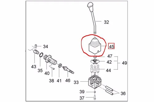 Miniatura 3 de Reemplace el nuevo cargador KIOTI 36001-0180 Joystick Valve Handle Cover Boot 3SOF204111