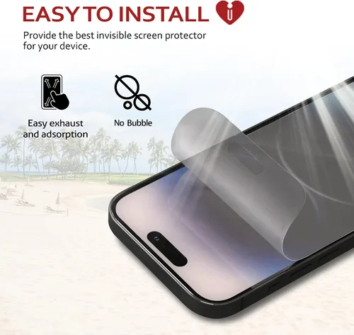 Miniatura 4 de iCarez Protector de pantalla mate antirreflejos HD para iPhone 16 Plus iPhone 15 Pro Max de 6.7 pulgadas [3 unidades] (compatible con fundas)