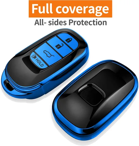 Miniatura 3 de Funda para llavero Honda con llavero de cuero TPU suave, protección completa, para 2022, 2023, 2024, 2025, Civic Accord HR-V Pilot CR-V, carcasa