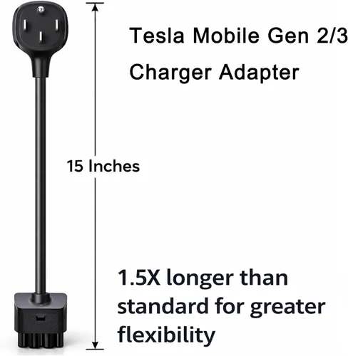 Miniatura 6 de Adaptador para Tesla NEMA 14-50, adaptador de cargador móvil Tesla solo para Gen 2 y 3, enchufe de 240 V y toma de corriente 14-50 a 32 amperios