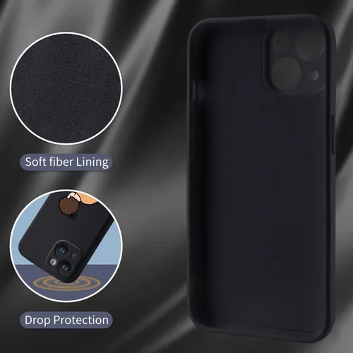 Miniatura 5 de Funda Graciosa de Chico para iPhone 11, Funda Líquida de Silicona de Gel Suave de Caucho Mate con Forro de Microfibra, Funda Protectora Divertida
