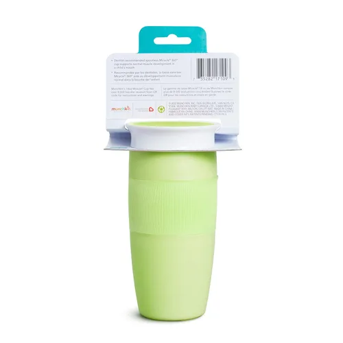 Miniatura 7 de Munchkin Taza para beber para niños pequeños, Miracle 360 Cup, 14 onzas, verde