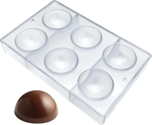 Miniatura 11 de Molde de policarbonato para esferas de chocolate de 2.7 cm, molde pequeño para caramelos redondos (xs 1.06 pulgadas)