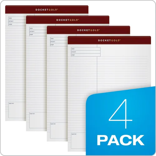 Miniatura 8 de Tops Docket Gold 77102 bloc de notas para planificar proyectos, 8.5 x 11.75 pulgadas, perforado, color blanco, regla de proyecto, 40 hojas por bloc