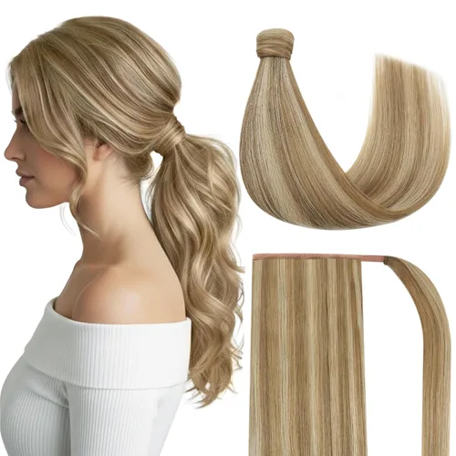 Miniatura 11 de Ve Sunny - Extensión de cabello humano real con pinza, extensiones de cabello lacio con clip, color marrón moca, 20 pulgadas, 2.82 oz
