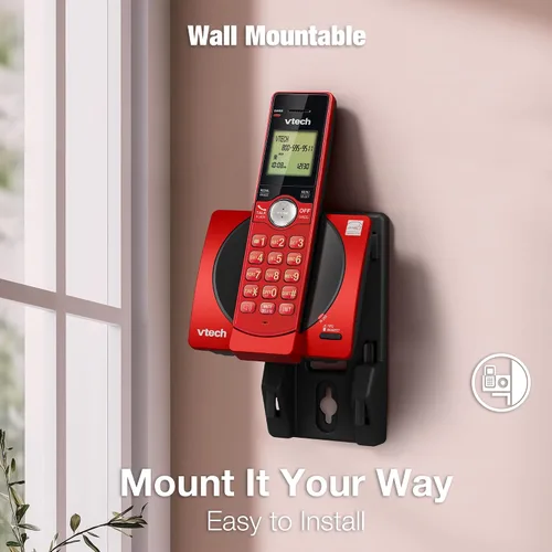 Miniatura 8 de VTech Teléfono inalámbrico de 3 auriculares para el hogar con identificador de llamadas/llamada en espera, teléfonos de línea fija, teclado