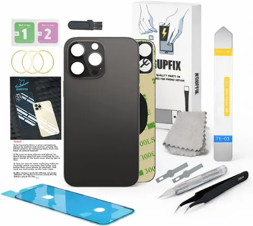 Miniatura 35 de Reemplazo de cristal trasero para iPhone 15Pro Max con herramientas Repir Big Hole OEM Rear Cover Glass Pre-Installed Internal Parts Easier