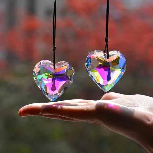 Miniatura 11 de STINO - 2 piezas prismas atrapasoles de bola de cristal de 4cm, atrapasoles colgantes con prisma de vidrio, creador de arcoíris para ventanas