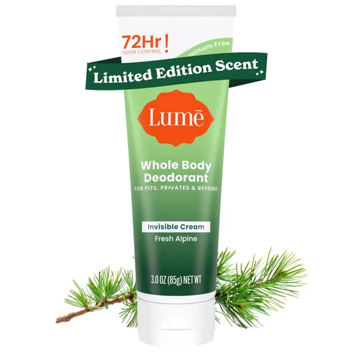 Lume Desodorante para todo el cuerpo – Tubo de crema invisible – Control de olores de 72 horas – Desarrollado por médicos, sin aluminio, sin