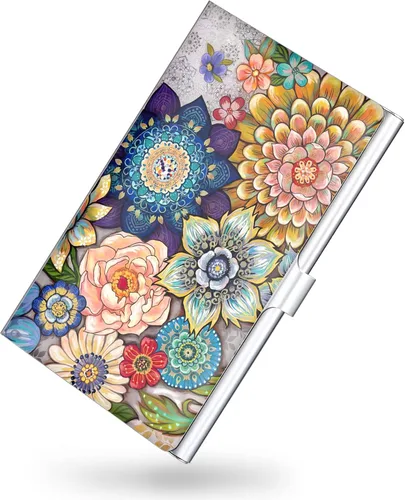 Miniatura 7 de Portafolios de Tarjetas de Visita, Impresión en Color para Hombres y Mujeres, Portafolios de Tarjetas de Negocios Ultradelgados de Metal, Árbol