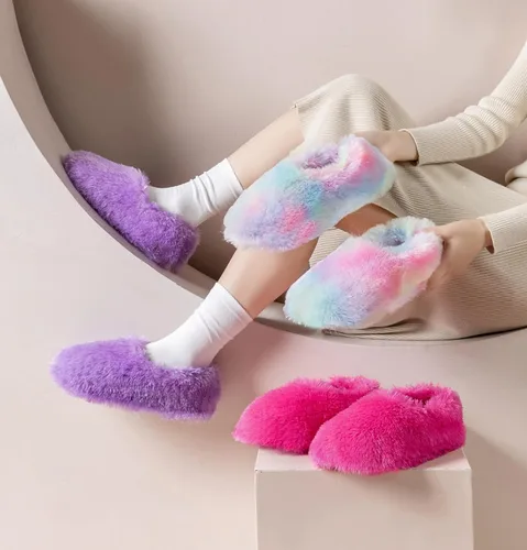 Miniatura 5 de Onmygogo Pantuflas peludas de invierno para mujer