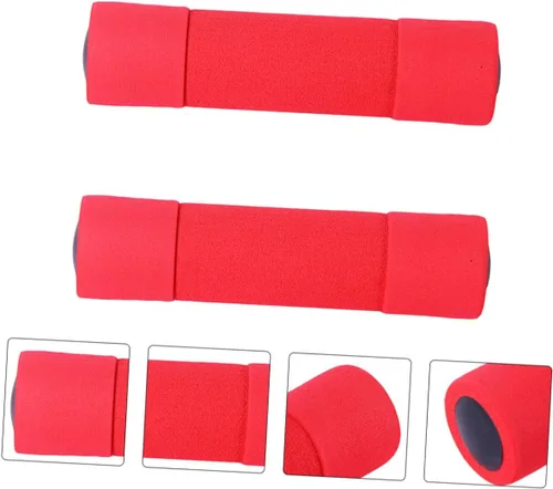 Miniatura 5 de BESPORTBLE 2 mancuernas cubiertas de espuma, pesas de mano para mujeres, pequeñas y ligeras, para entrenamiento de fuerza y tonificación de brazos