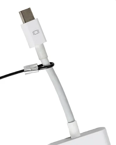 Miniatura 3 de Bloqueo de cable resistente: un kit de anclaje de cable inoxidable premontado resistente a manipulaciones para computadoras, adaptadores y dongles